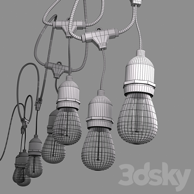 Editable garland belt light 3DS Max Model - thumbnail 3