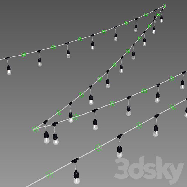 Editable garland belt light 3DS Max Model - thumbnail 4