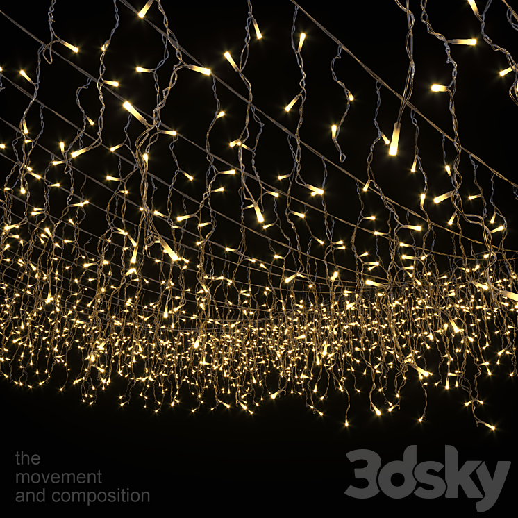 Editable garland fringe 3DS Max Model - thumbnail 1