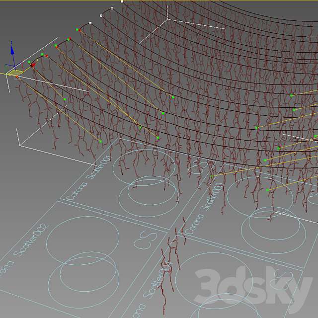 Editable garland fringe 3DSMax File - thumbnail 4