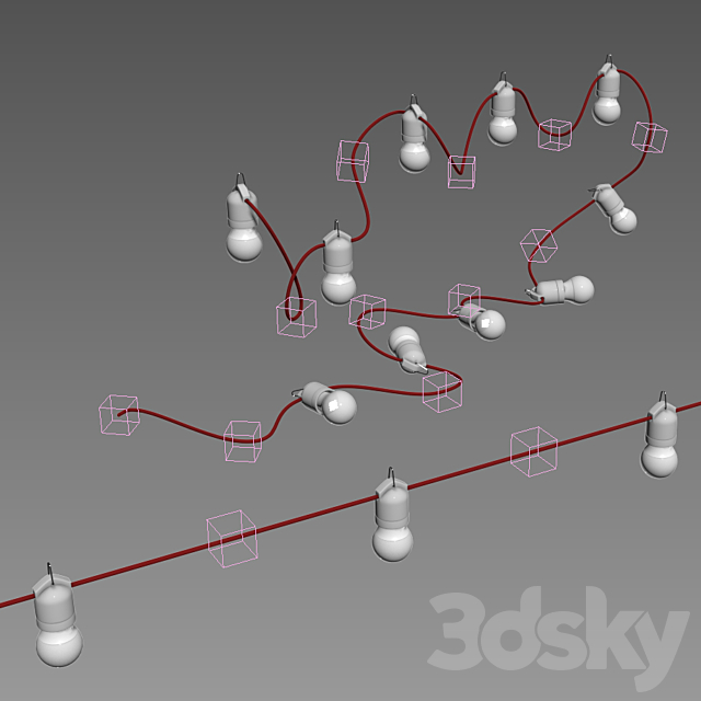 Editable garland red 3DSMax File - thumbnail 4