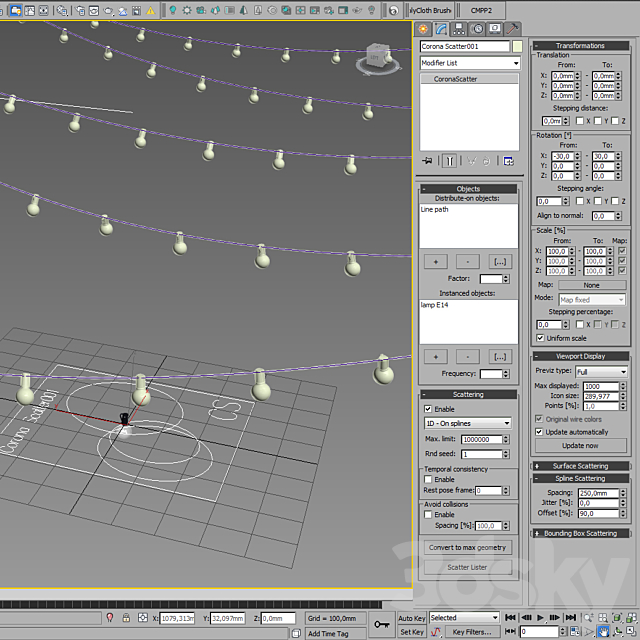 Editable garland retro 3DSMax File - thumbnail 4