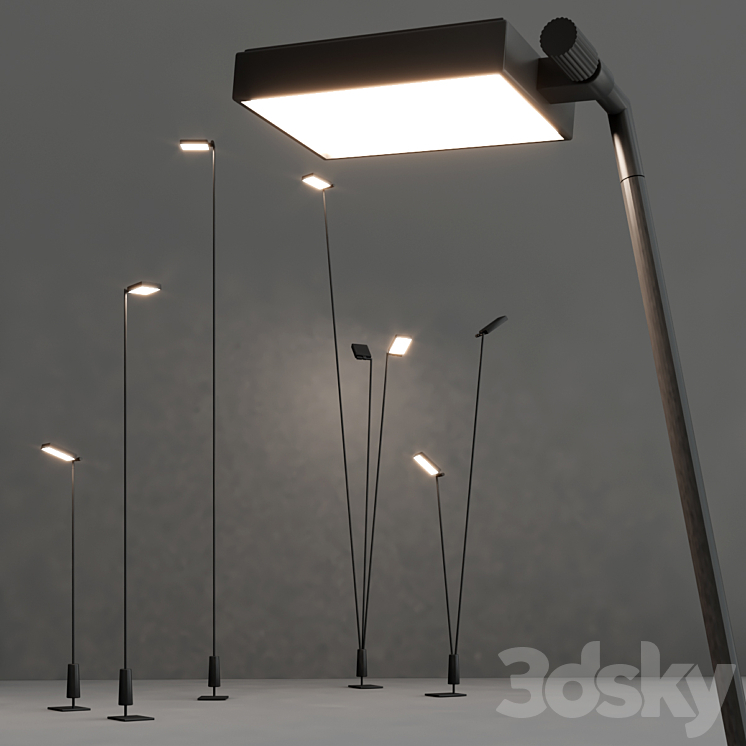 FLIA Street lamp By LUCEPLAN 3DS Max Model - thumbnail 2