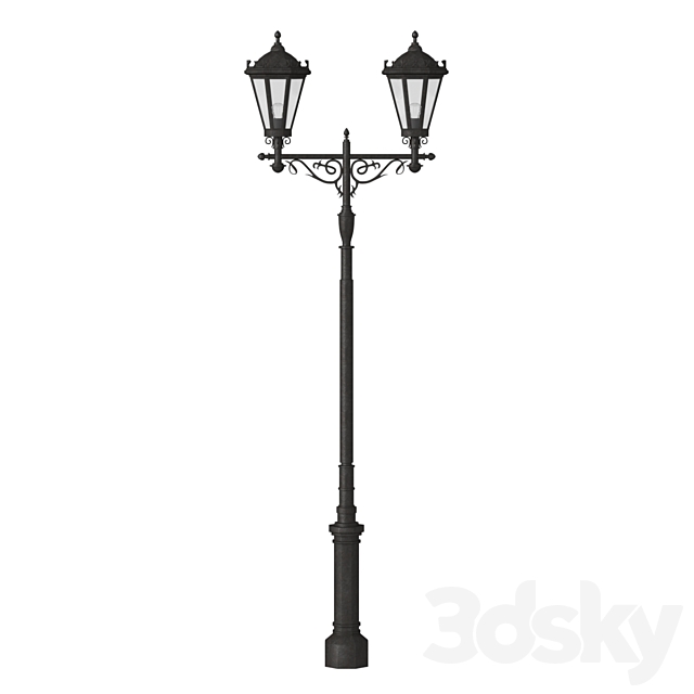 Forged street lamp 3ds Max - thumbnail 1