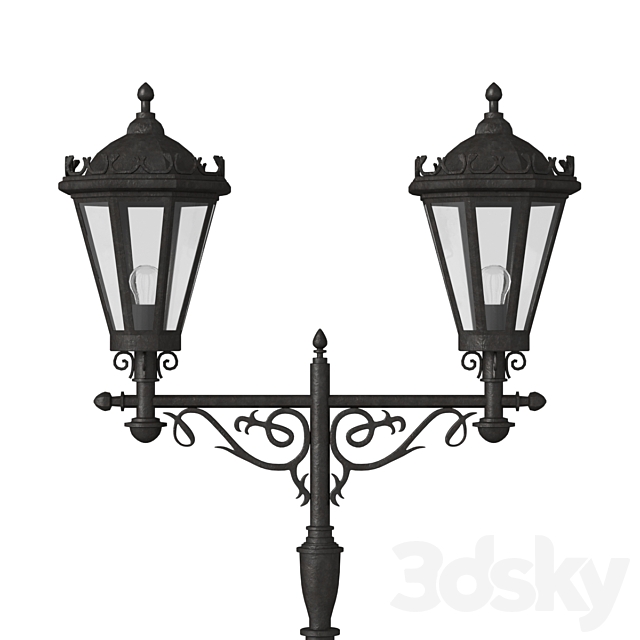 Forged street lamp 3ds Max - thumbnail 2