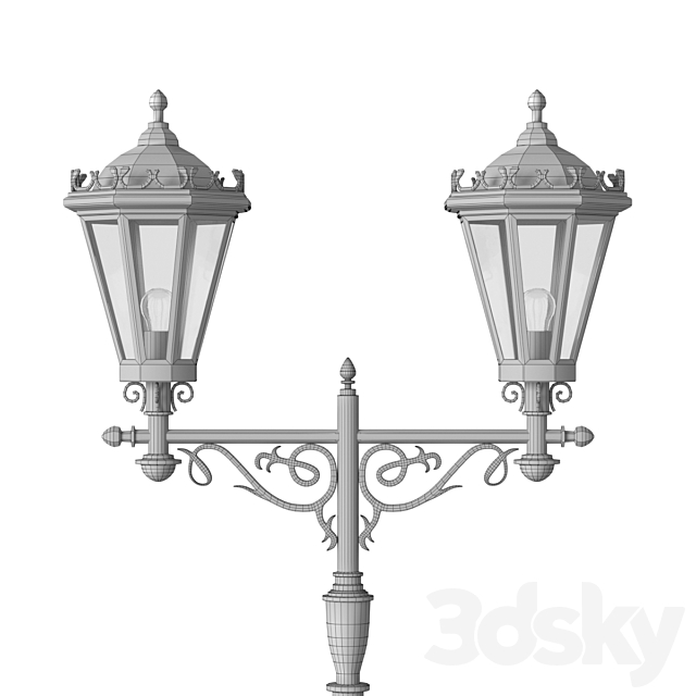 Forged street lamp 3ds Max - thumbnail 3