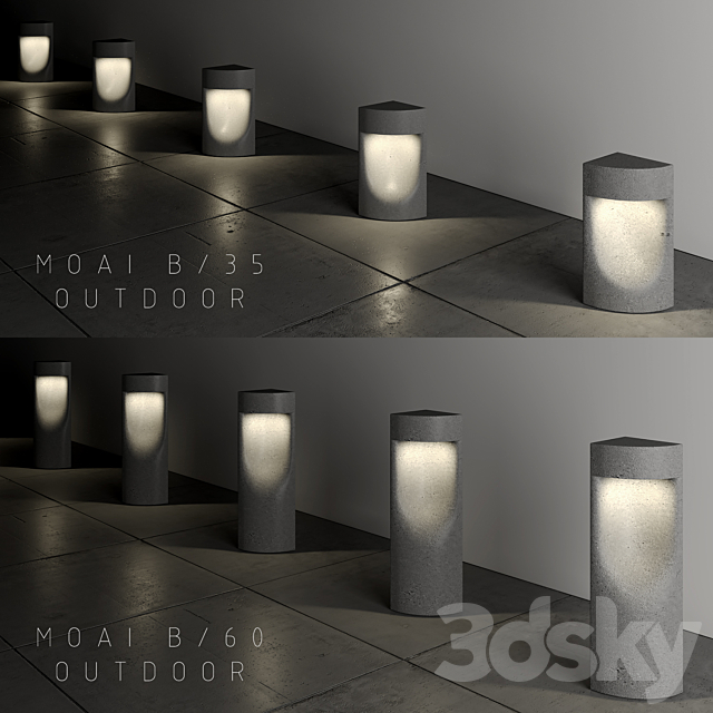 Garden lights company BOVER_collection MOAI 3ds Max - thumbnail 2