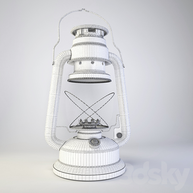 Kerosene lamp 3DS Max Model - thumbnail 2