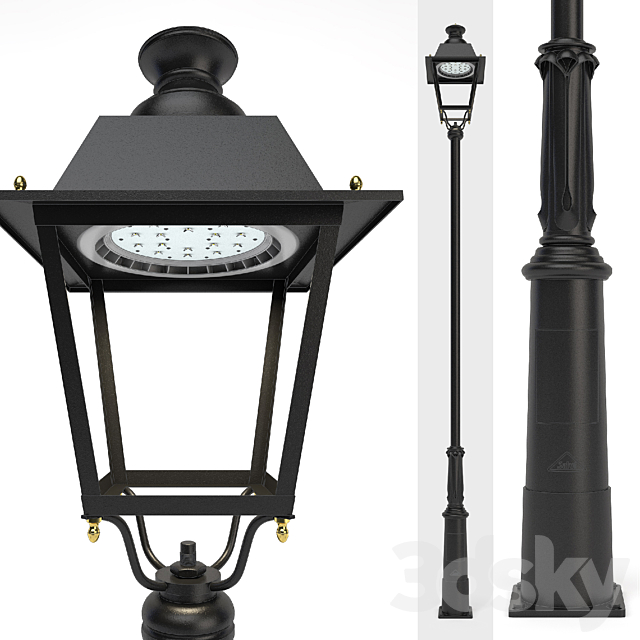 Lamppost SALVI VILLA OCHOCENTISTA LED 3ds Max - thumbnail 1