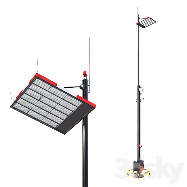 Lighting pole with EWO spotlights 3DSMax File - thumbnail 1