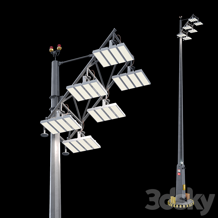 Lighting support with EWO floodlights 3DS Max - thumbnail 1