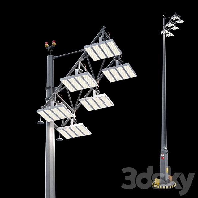 Lighting support with EWO floodlights 3DSMax File - thumbnail 1
