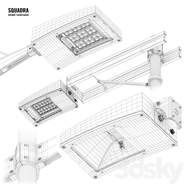 Martini Light – SQUADRA Street Luminaire 3DS Max Model - thumbnail 5