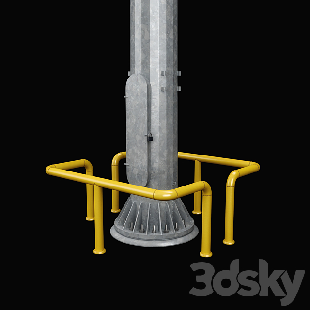 Mast with mobile crown + Spotlight Jupiter 3DSMax File - thumbnail 2