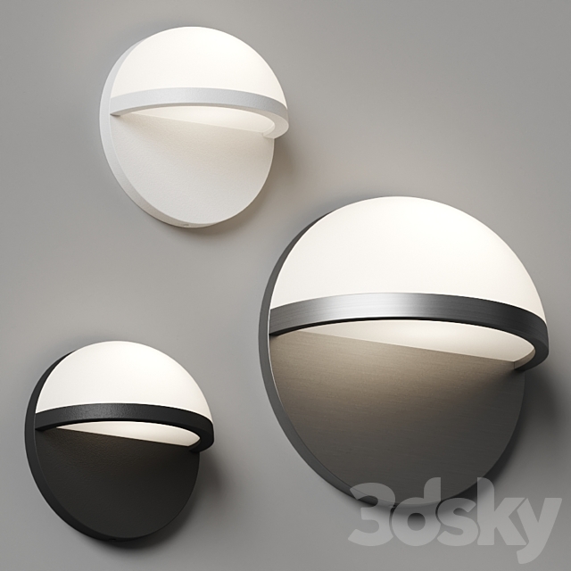 Mezza Vetro Outdoor Wall Sconce by Sonneman 3ds Max - thumbnail 2