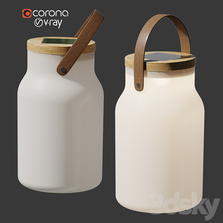 Milk Solar lamp Ethimo 3DS Max Model - thumbnail 1