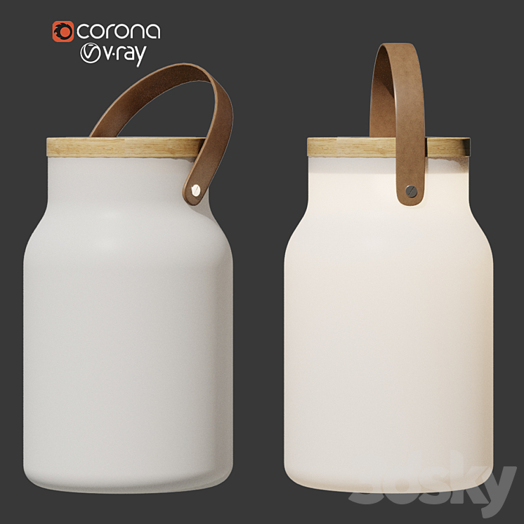 Milk Solar lamp Ethimo 3DS Max Model - thumbnail 2