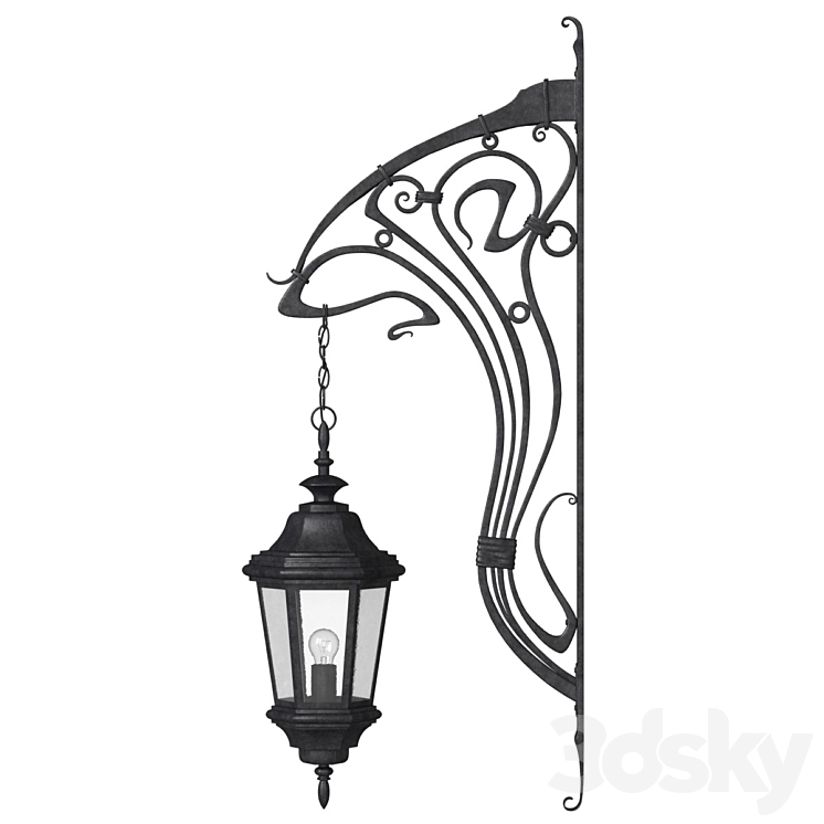 Outdoor wall light 3DS Max - thumbnail 1