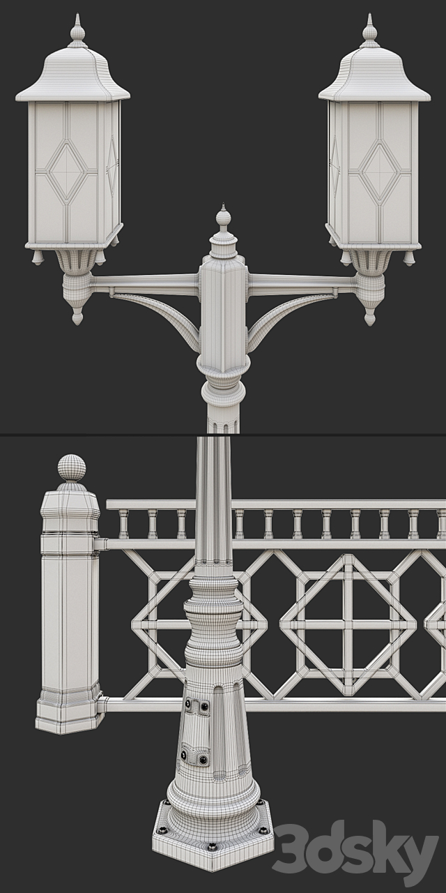 Park lantern # 3 3DSMax File - thumbnail 3