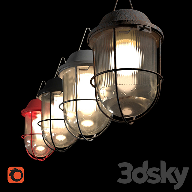 Set of housing and communal services lamps 3ds Max - thumbnail 3