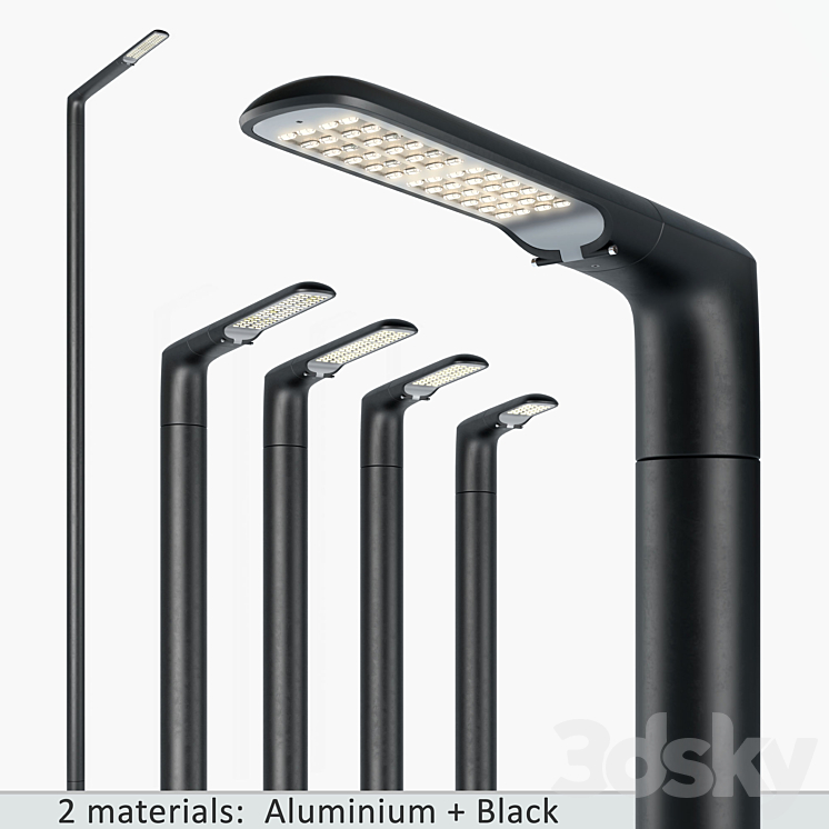 SNOP Streetlamps System Set-2 3DS Max - thumbnail 1