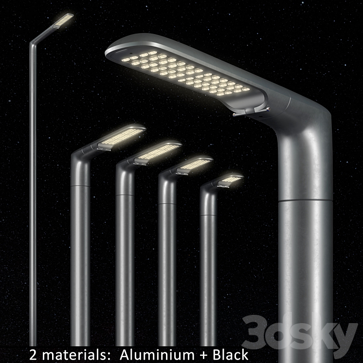 SNOP Streetlamps System Set-2 3DS Max - thumbnail 2