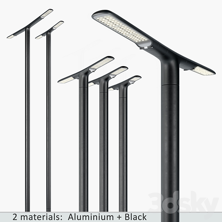 SNOP Streetlamps System Set-3 3DS Max - thumbnail 1