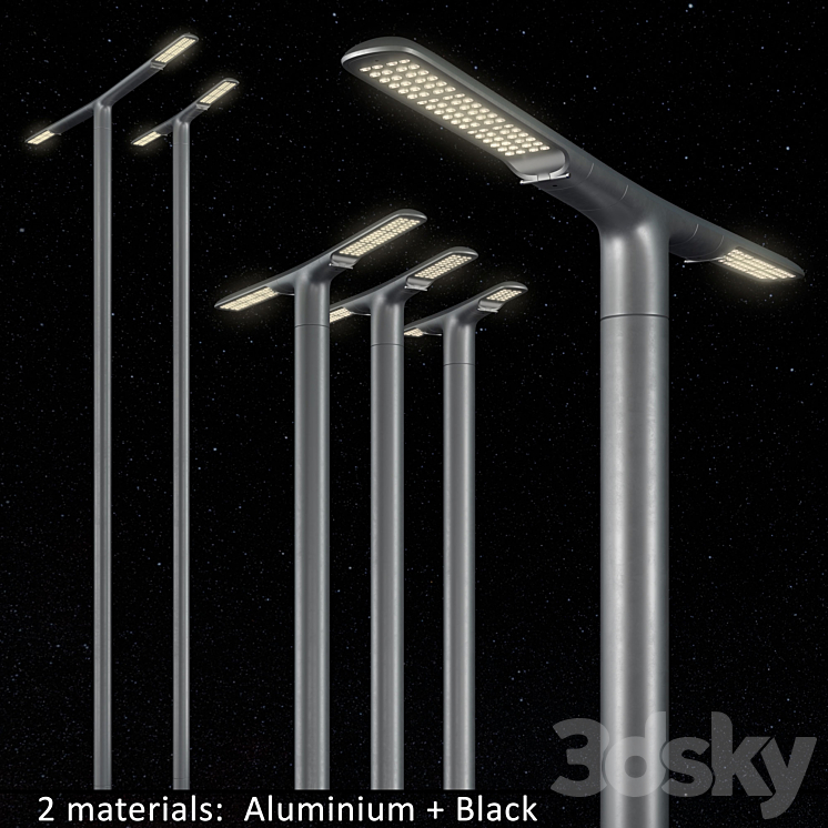 SNOP Streetlamps System Set-3 3DS Max - thumbnail 2