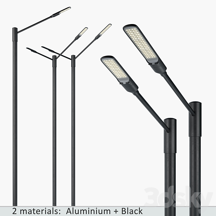 SNOP Streetlamps System Set-5 3DS Max - thumbnail 1