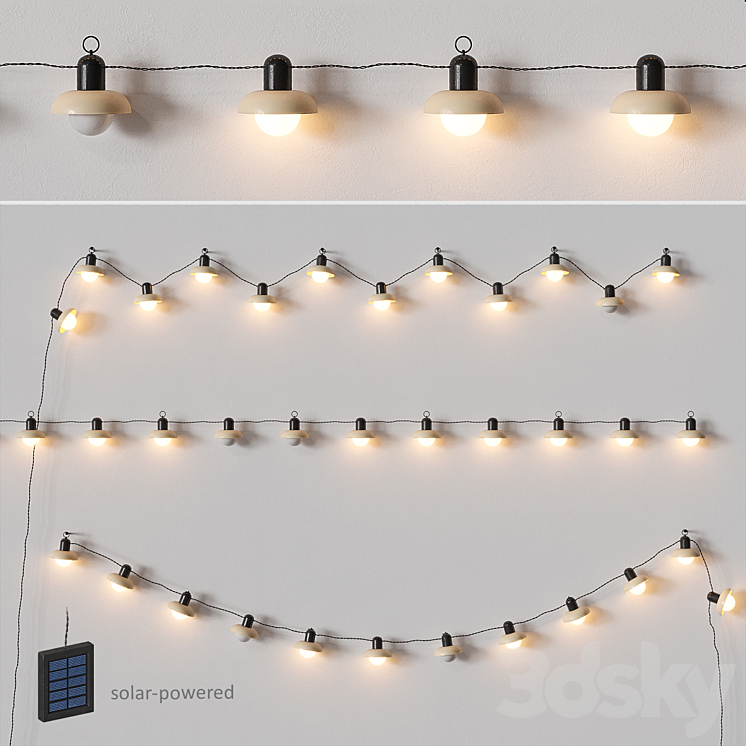 SOLVINDEN Ikea Garden garland 3DS Max Model - thumbnail 1