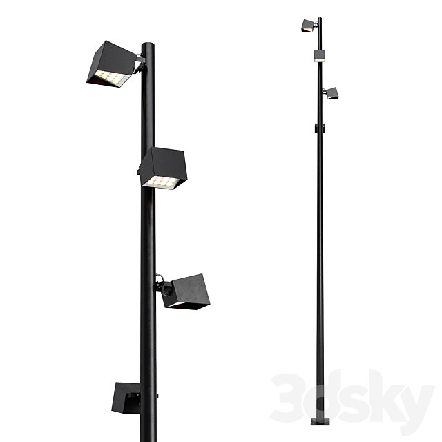 Street floodlight Fobos Alfresco 6m 3ds Max - thumbnail 1