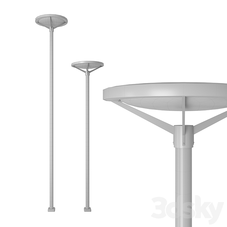 Street lamp – Street LED light 3 3DS Max Model - thumbnail 2