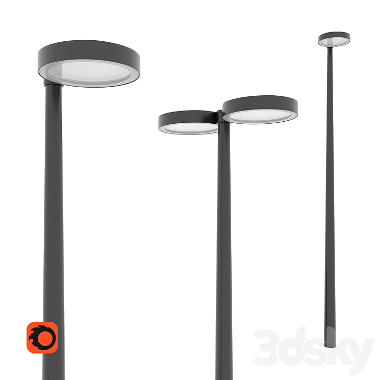 Street lamp – Street LED light 3DS Max - thumbnail 1