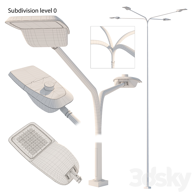 Street Lamp_Linden M 3DS Max - thumbnail 2