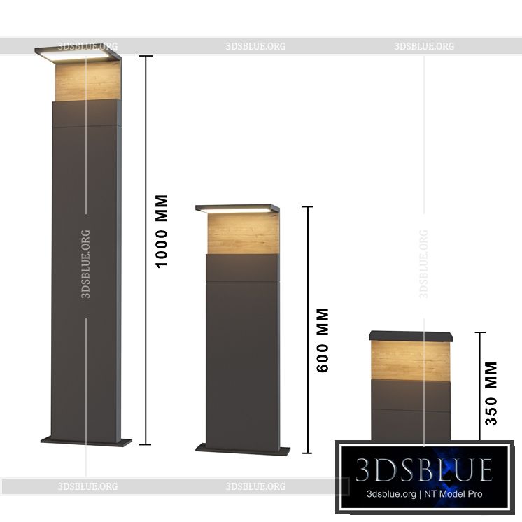 Street light set1 3DS Max - thumbnail 3