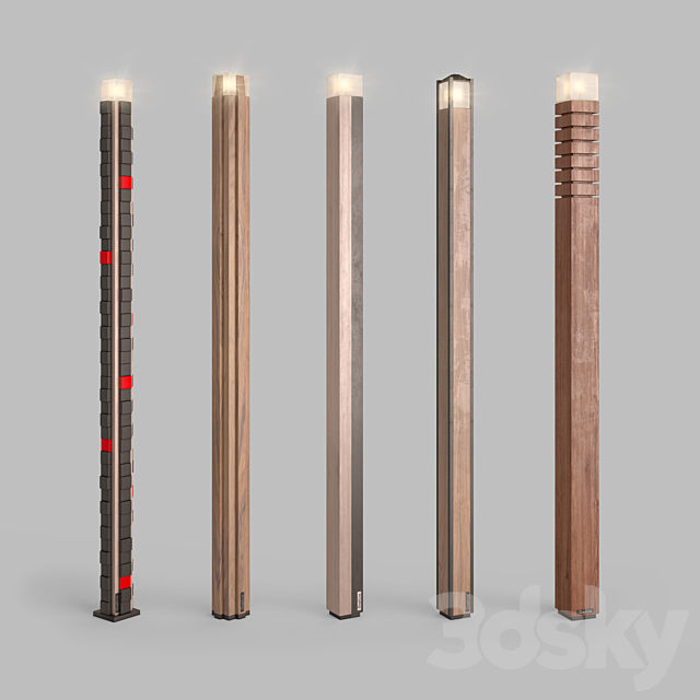 Street lights (Set-1) 3ds Max - thumbnail 1