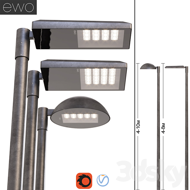 Streetlights EWO 3DS Max Model - thumbnail 1