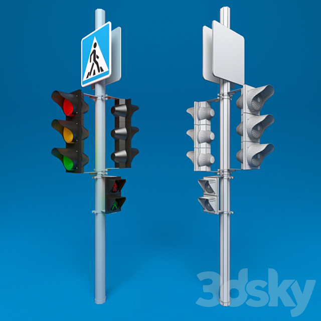 Traffic Light 3DSMax File - thumbnail 1