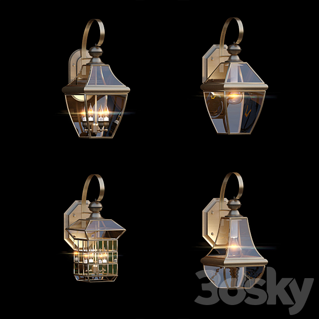 Wall Lamp Chatel set 3DSMax File - thumbnail 1