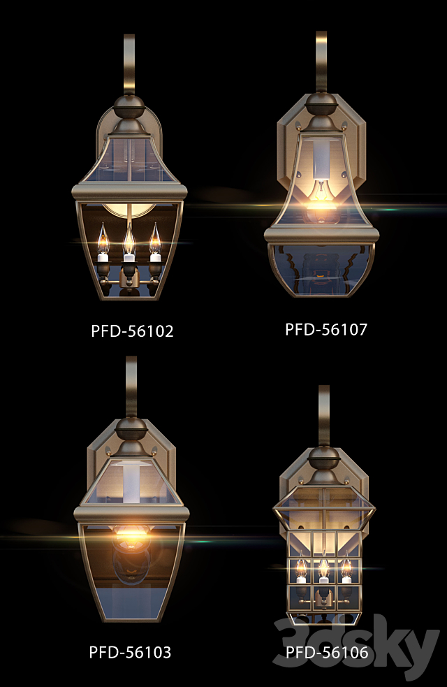 Wall Lamp Chatel set 3DSMax File - thumbnail 2