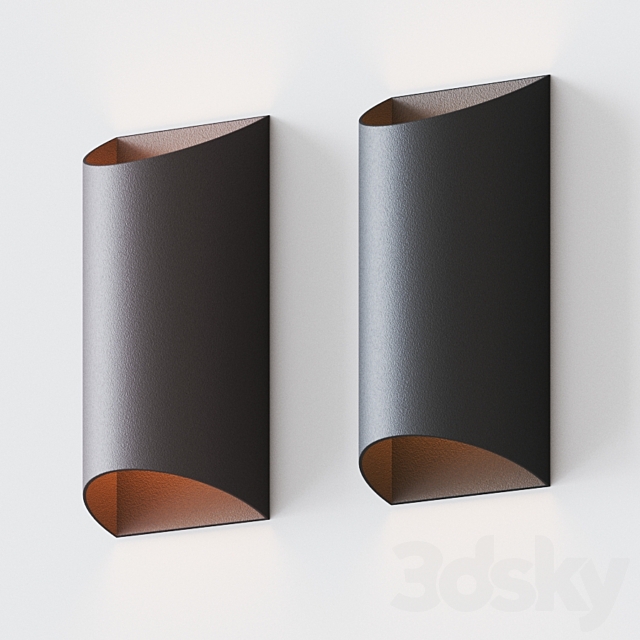 Wesley Two-Light LED Outdoor Wall Sconce by Kichler 3ds Max - thumbnail 1