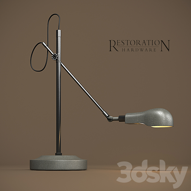 1900s Pharmacy Task Accent Lamp 3DSMax File - thumbnail 1