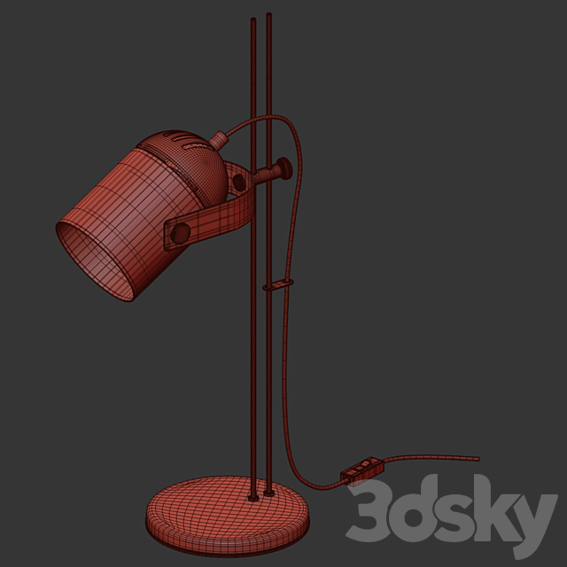 1970x Vintage Czechoslovakian Table Lamp 3ds Max - thumbnail 3