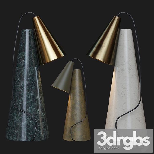 38 copper table lamp 3dsmax Download - thumbnail 1