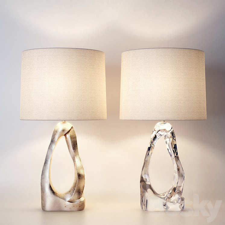 Aerin Cannes Table Lamp 3DS Max - thumbnail 1