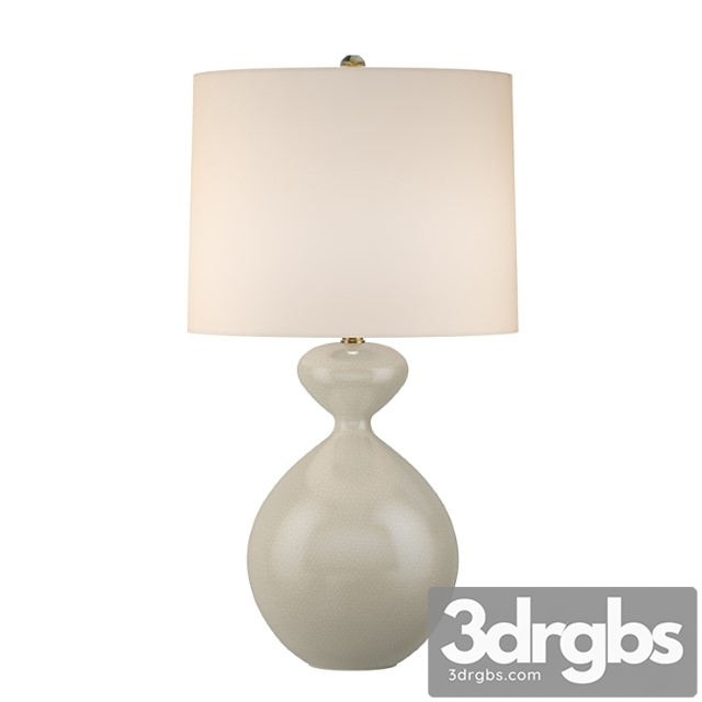 Aerin Modern Gannet Table Lamp In Bone Craquelure With Linen Shade 3dsmax Download - thumbnail 1