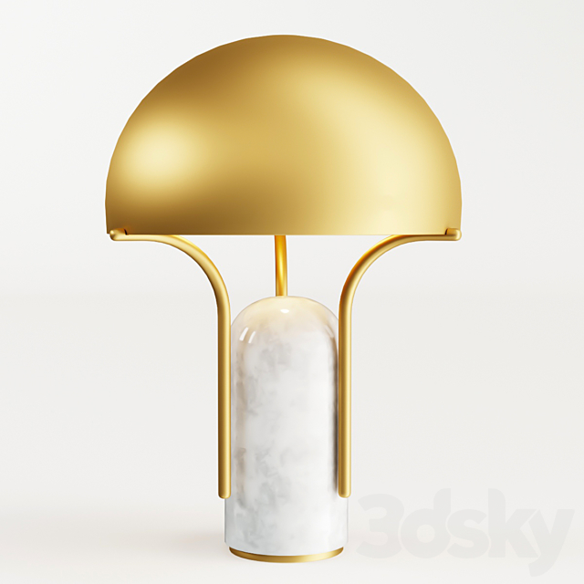 Affinity Medium Dome Table Lamp 3DS Max Model - thumbnail 2