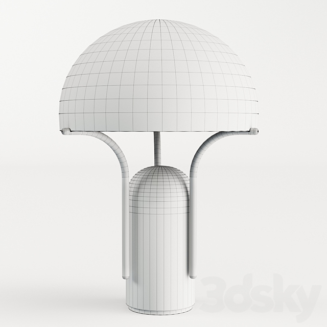 Affinity Medium Dome Table Lamp 3DS Max Model - thumbnail 3