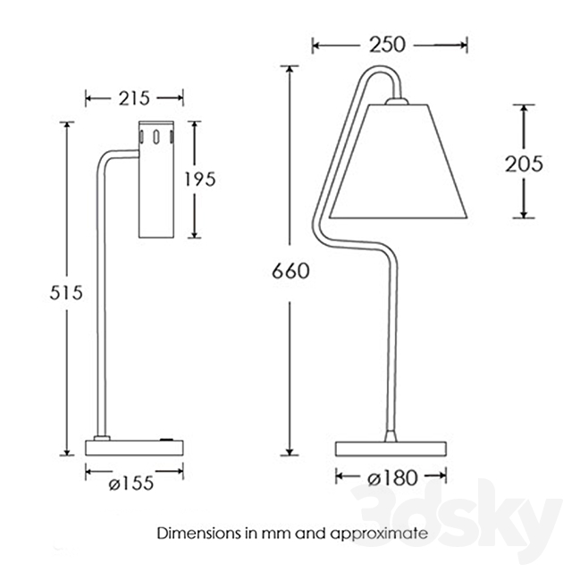 ALFA & CALVERTON table lamp 3DSMax File - thumbnail 3