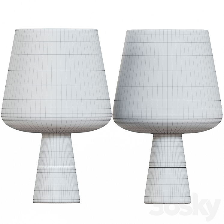 American LED table lamp 3DS Max Model - thumbnail 2